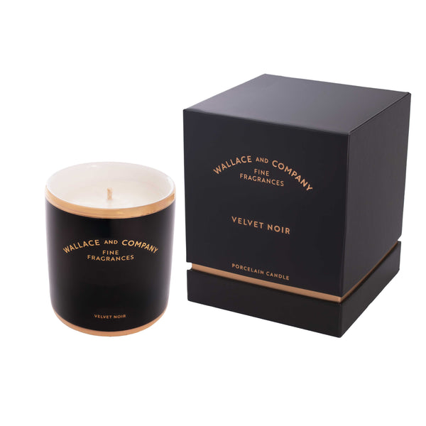 Velvet Noir Porcelain Candle