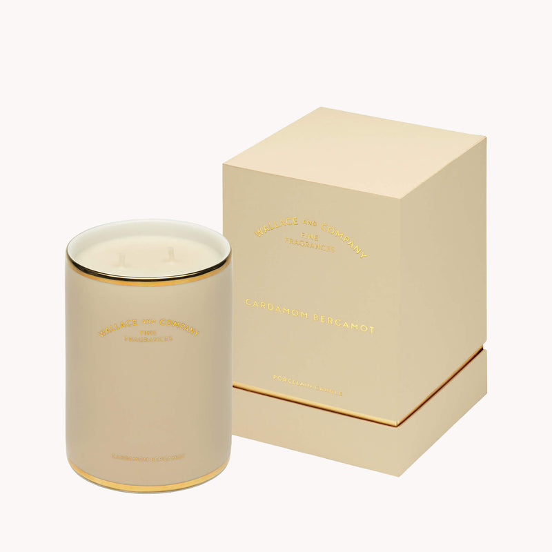 Cardamom Bergamot Porcelain Candle