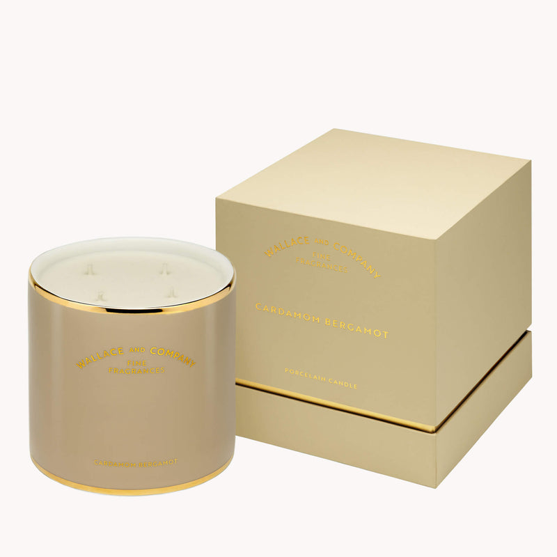 Cardamom Bergamot Porcelain Candle