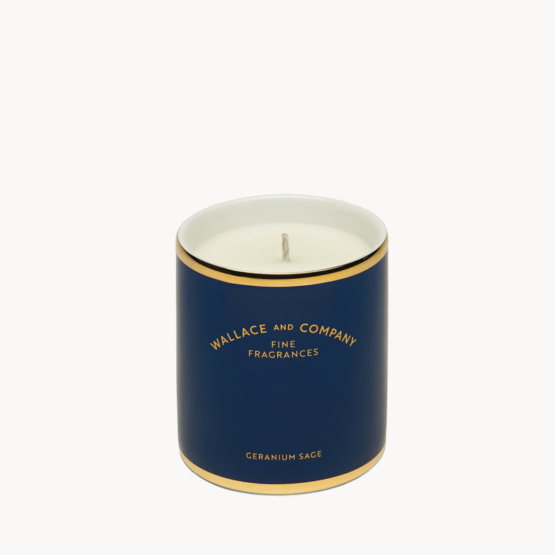 Geranium Sage Porcelain Candle