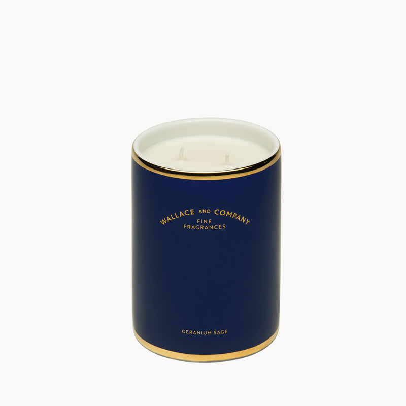 Geranium Sage Porcelain Candle