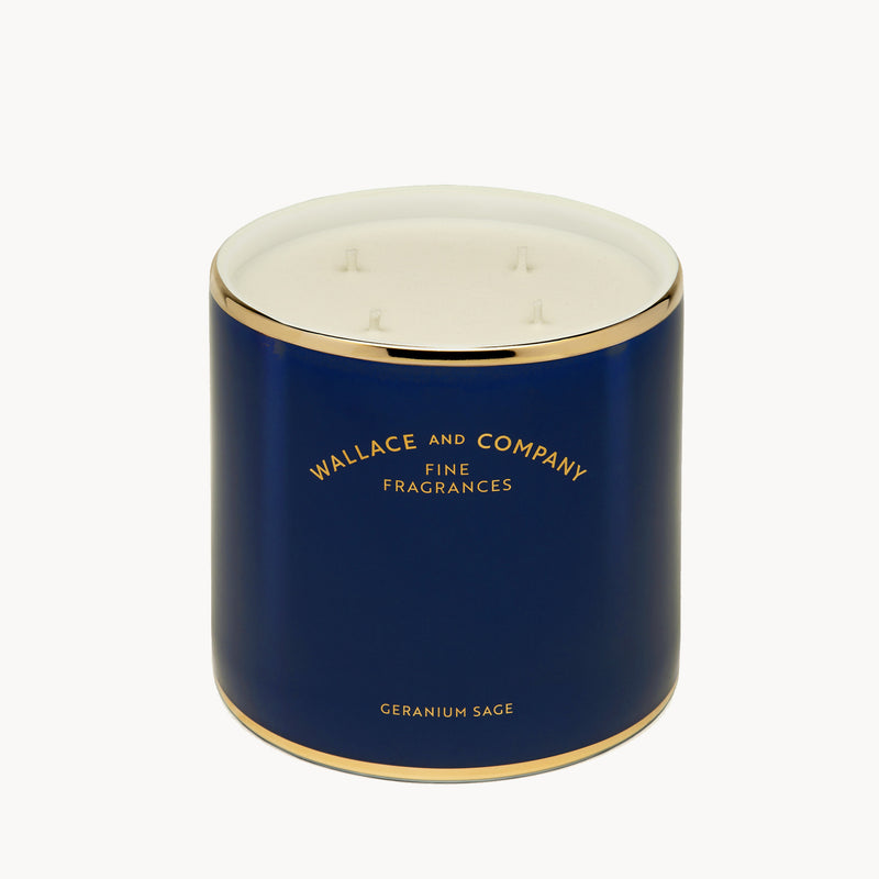 Geranium Sage Porcelain Candle