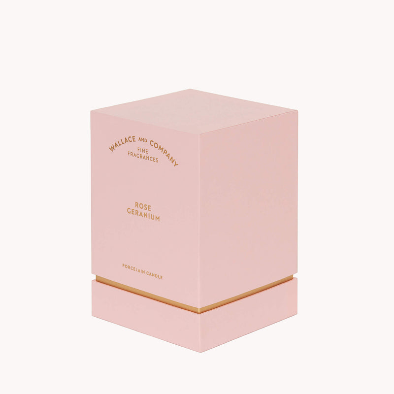 Rose Geranium Porcelain Candle