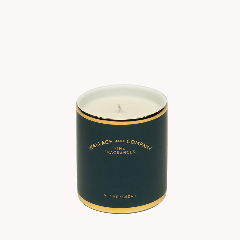 Vetiver Cedar Porcelain Candle