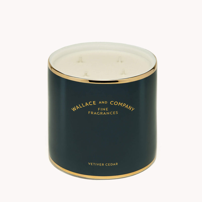 Vetiver Cedar Porcelain Candle