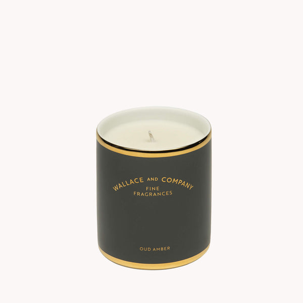 Oud Amber Porcelain Candle