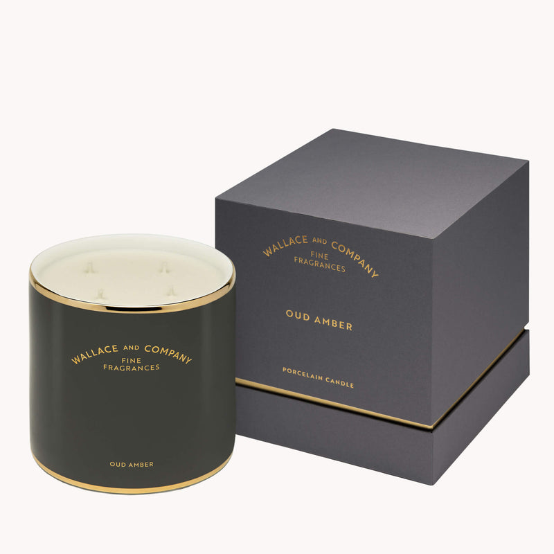 Oud Amber Porcelain Candle