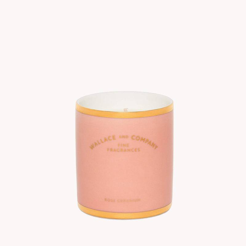 Rose Geranium Porcelain Candle